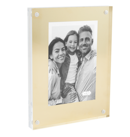 Large Brass Acrylic Frame