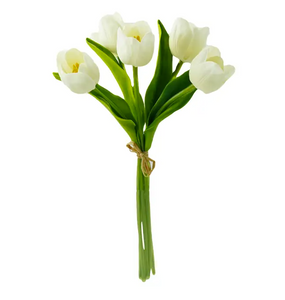 Real Touch Medium Open Tulip White