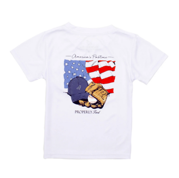 Properly Tied Performance Tee America's Past Time