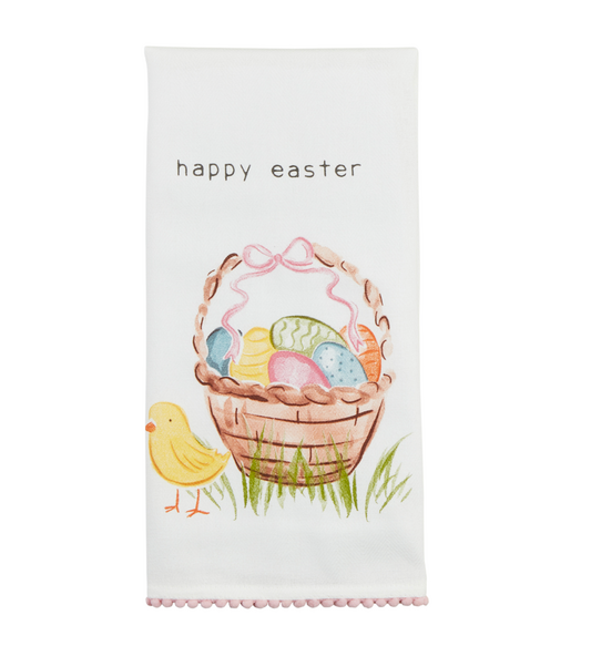 Happy Easter Basket Tea Towel