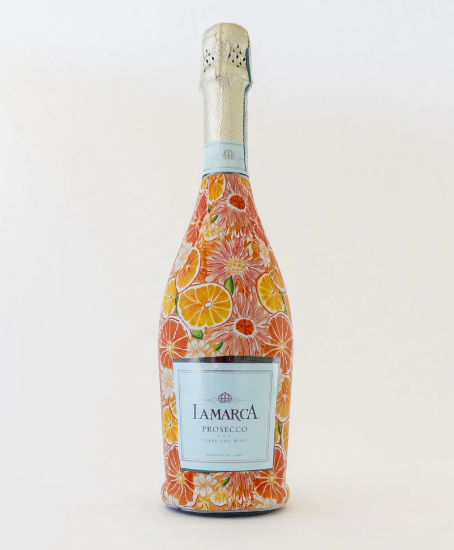 Beau Bottles Wrap Lamarca Preppy Watercolor Oranges