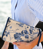 Fiorella Zip Pouch, Blue