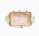 Triana Straw Frame Clutch Ivory