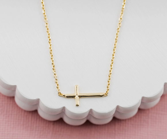 Horizontal Cross Necklace