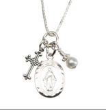 First Communion Miraculous Medal Necklace