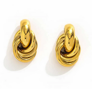 Aubrey Adele Intertwined Studs Gold