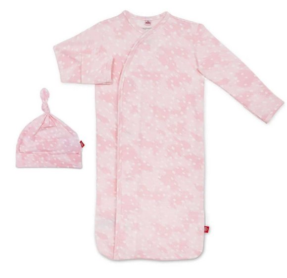 Pink Doeskin Modal Magnetic Me Gown & Hat