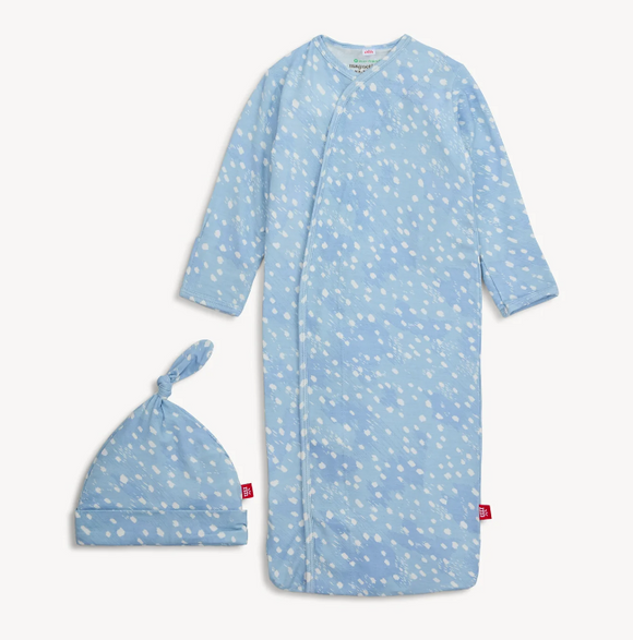 Blue Doeskin Modal Magnetic Me Gown & Hat