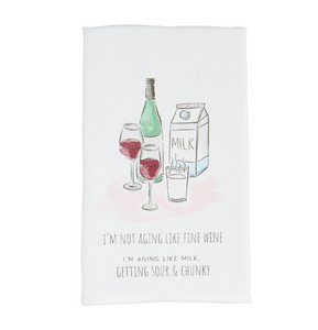 Fine Wine Funny Tea Towel