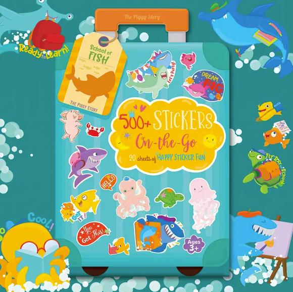500+ Stickers On-The-Go School of Fish