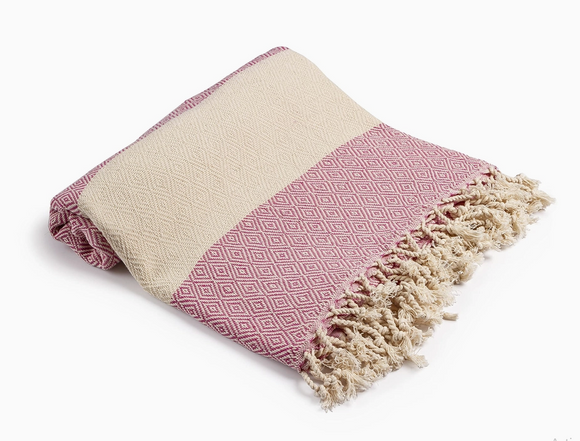 Turkish Beach Towel - Pink