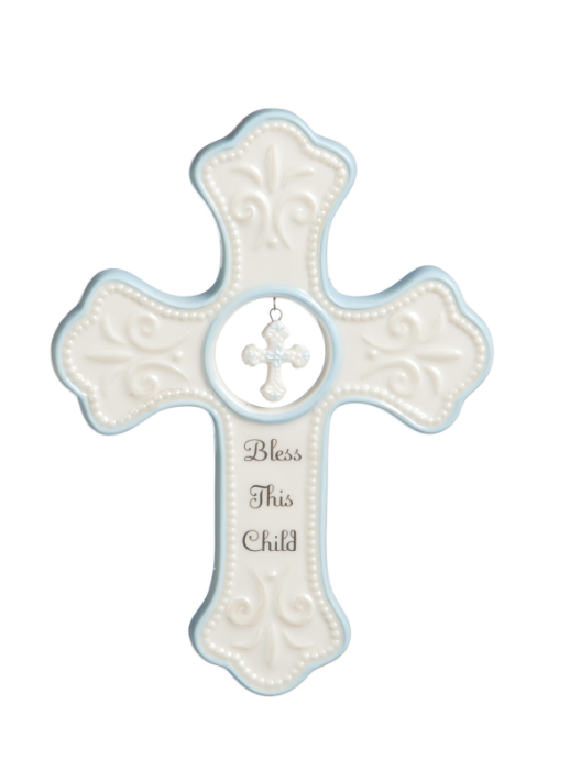 Blue Hanging Cross