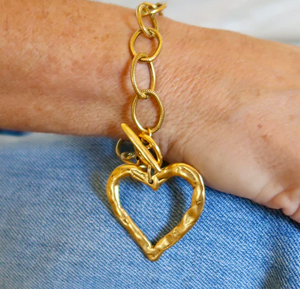 Heart Chunky Chain Bracelet