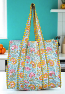 Meadow Floral Print Tote Bag