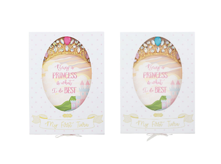 Metal dress-up tiara with rhinestone jewels