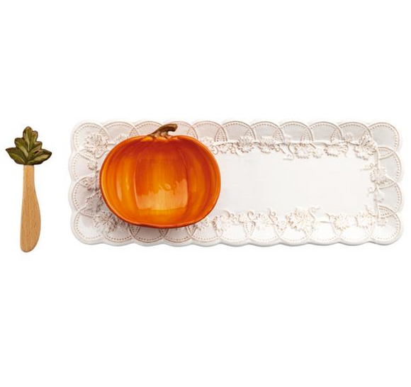 Pumpkin Tray & Dip Set