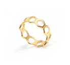 Gold honeycomb gold ring 