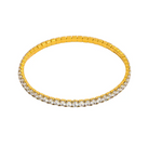 Gold stretch bracelet with clear stones 