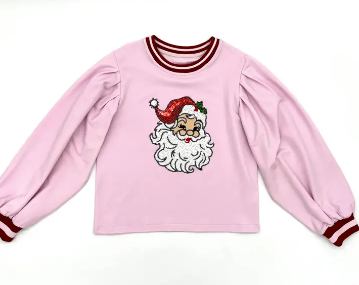 Sweet Santa Puff Sleeve Sweatshirt