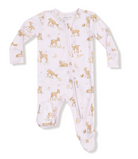 Little Fawn 2 Way Zipper Footie With Ruffle