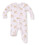 Little Fawn 2 Way Zipper Footie With Ruffle