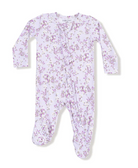 Sweet Dream Floral 2 Way Zipper Footie With Ruffle