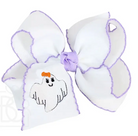 Embroidered Ghost Bow - Purple