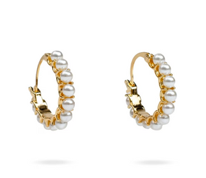 Jana Pearl Hoop Earrings