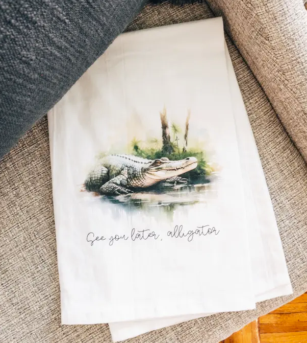 Later Alligator Kitchen Towel
