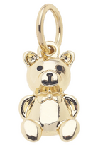 Teddy Bear Charm in Shiny Gold