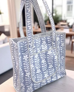 Sinclair Blue Floral Tote Bag