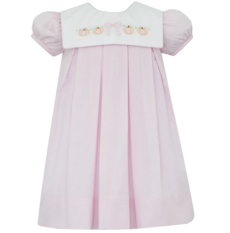 Anavini Pumpkins & Bow Dress - Pink