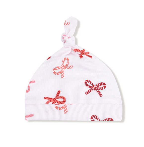 Candy Cane Bows Knotted Hat