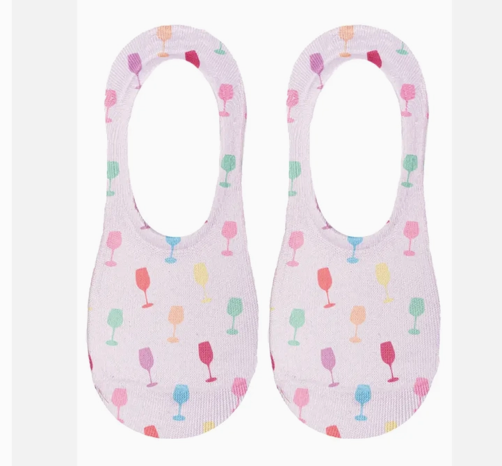 Wine Glasses No Show Socks