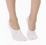 Pink Crystal No Show Socks
