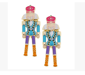 Nutcracker Enamel Soldier Earrings