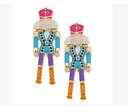 Nutcracker Enamel Soldier Earrings