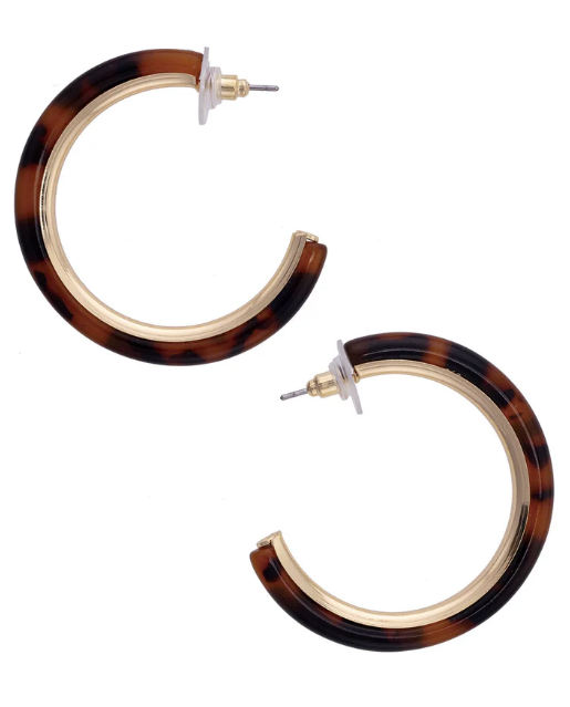 Ashley Tortoise Hoop Earrings