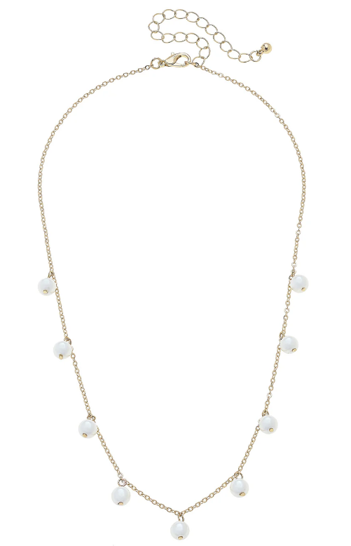 Winslie Pearl Drip Necklace in Ivory