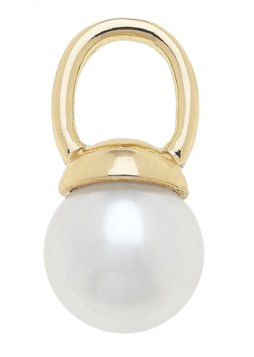 Pearl Drop Charm in Ivory