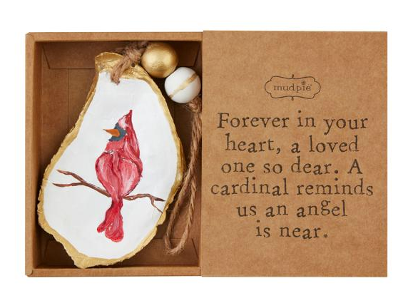 Cardinal Oyster Ornament