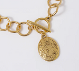 Two-Tone Mary Chunky Pendant Necklace