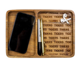 Tigers Etched Wood Valet Tray
