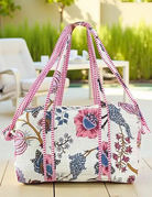 Elena Pink Floral Duffel Bag