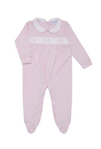 Bow Smocked Footie 3-6 Month