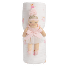 Ballerina Swaddle & Rattle Set