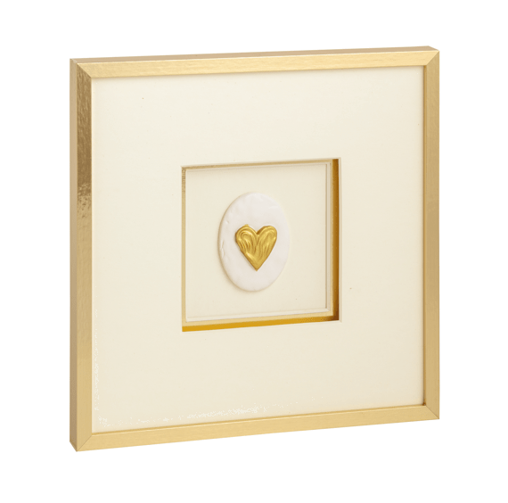Framed Intaglio Heart Wall Art