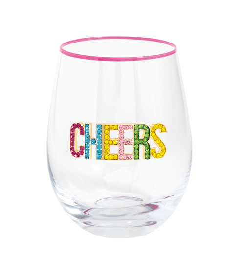 Cheers Beaded Wine Glass