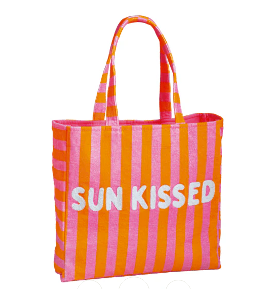 Pink Sun Kissed Terry Cloth Tote