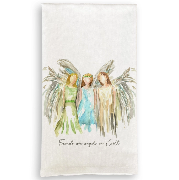Celestial Angels with Friends Quote Towel